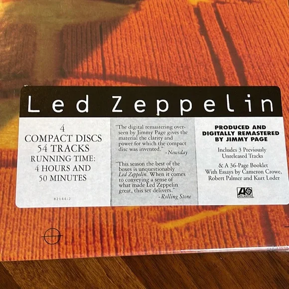 UNOPENED LED ZEPPELIN 4 CD SET (54 TRACKS) - WITH 36 PAGE BOOKLET - COLLECTIBLE!